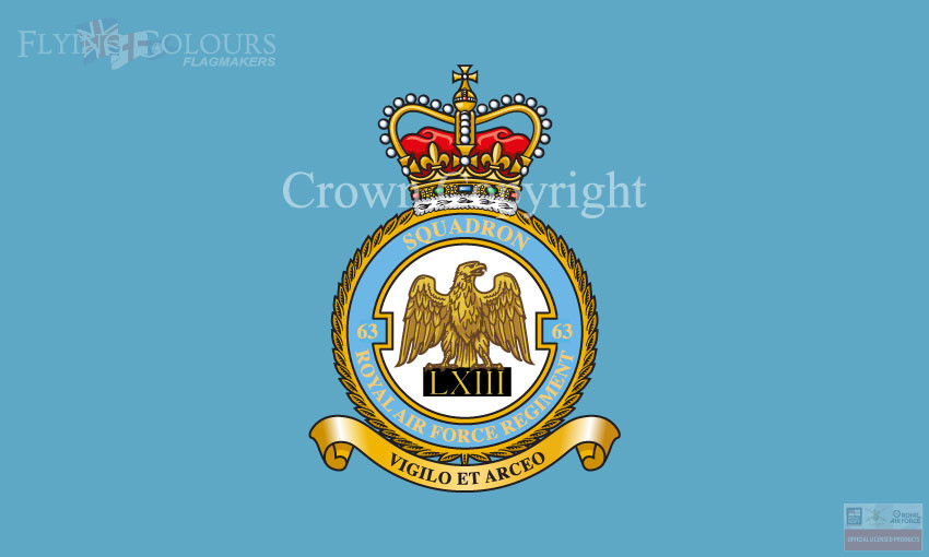RAF 63 Regiment Squadron Flag | Officially Licenced MoD Artwork Flags ...