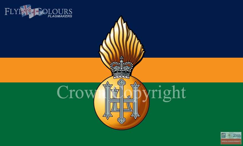 The Royal Highland Fusiliers Assaye colour flag.