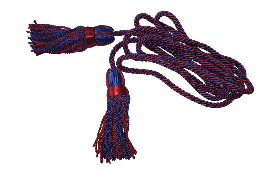 8ft Red & Blue, Royal Engineers Silk Cord & Tassels Premium Cords