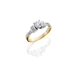 Round Brilliant w/ Two Tone Gold 