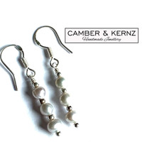 Silver/Grey Pearls .925 Sterling Silver Earrings