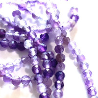 February - 3mm faceted round Amethyst - Protects & Purifies