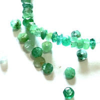 May - 2/3mm faceted rondel Emerald - Health & Wisdom