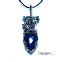 Embelished Teardrop Sapphire Pendant