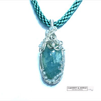 Oval Aquamarine & Moonstone Necklace