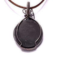 Back view of Shungite pendant