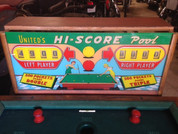 1956 United Hi-Score Pool amusement game