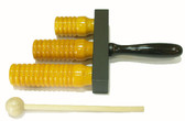 Agogo Block Triple with Mallet - (Small) #pe-ab-302(S)