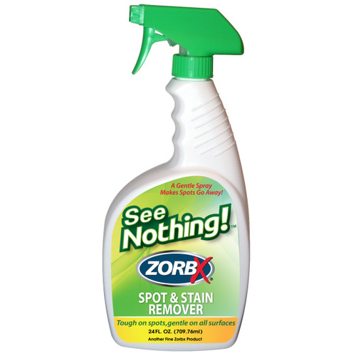 Eliminate stains with ZORBX 24 oz. See Nothing stain remover