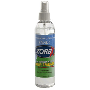 Eliminate odors, cigarette smell, gasoline odors, odors from mildew, and food odors with ZORBX 7.5 oz. Unscented Odor Remover