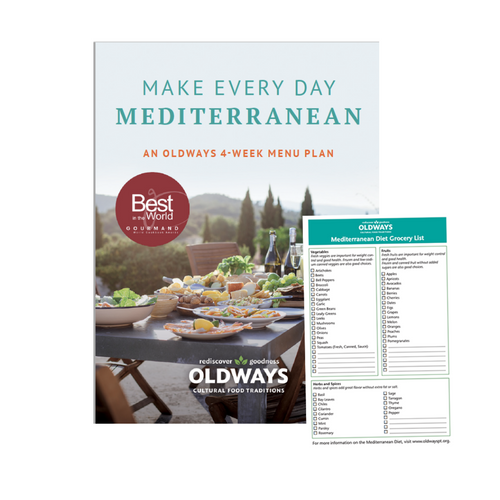 Make Every Day Mediterranean Diet Book and Mediterranean Diet Grocery List 