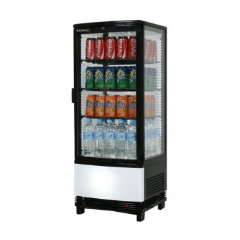 Bromic CT0100G4BC Countertop Beverage Chiller Curved Glass Black - 100 Litre