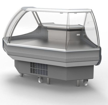 90c Corner Curved Glass Deli Display  