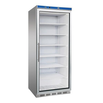 Single Door Stainless Stain Display Freezer with Glass Door 620L
