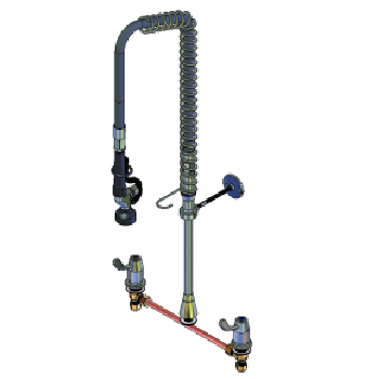 Yellow Tapware Premium Deck Mount Pre Rinse Assembly and Concealed Mixer