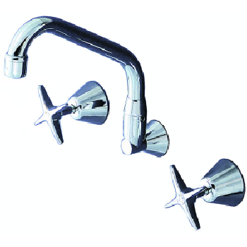 Yellow Tapware 220mm Spout Swing Aerated Wall Mount Sink Set