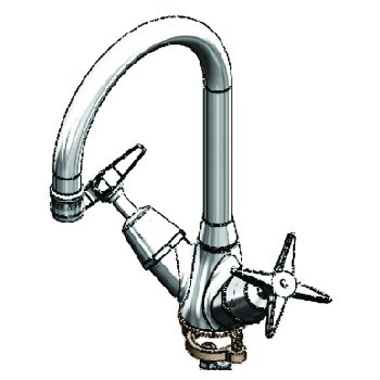 Yellow Tapware Premium Deck Mount Faucet with 150mm Goose Neck Swing Spout