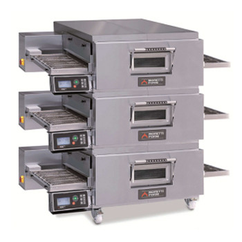 Moretti Forni TT98E/3 Series Triple Deck Conveyor Oven with Legs and Castors