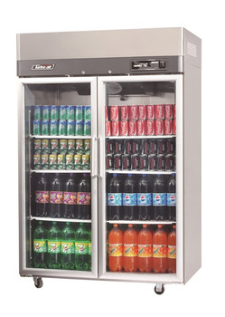 Austune KR45-2G Turbo Air Two Glass Door Display Fridge/ Freezer 1215L