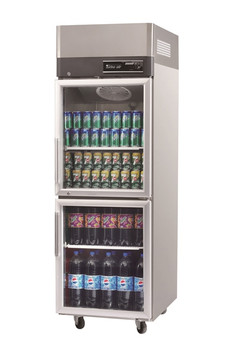 Austune KR25-2G Turbo Air two half Glass Door Display fridge 572L