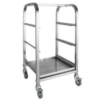 Vogue 3 Tier Glass Racking Trolley for 425mm Baskets (CB511)