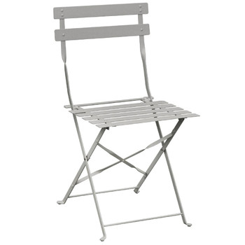 Bolero Grey Pavement Style Steel Folding Chairs (Pack of 2) (GH551)