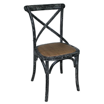 Bolero Black Wooden Dining Chairs with Backrest (Pack of 2) (GG654)