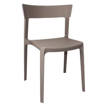 Bolero Coffee Polypropylene Bistro Side Chairs (Pack of 4) (GM668)