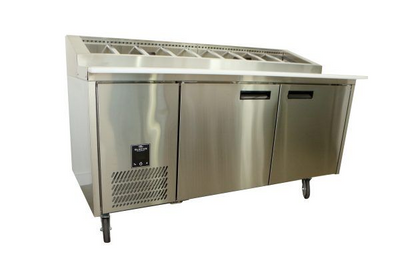 760mm Deep 1 Door S/S Pizza Prep Fridge