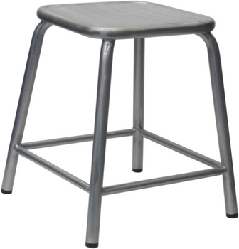 Bean Stool Metal Stackable Retro Height 45cm Galvanised Look