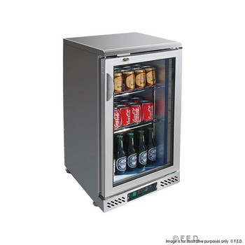 Single Door Stainless Steel Bar Cooler with castors (SC148SG)