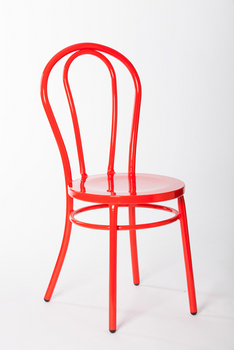 Bentwood Metal Retro Dining Chair Replica Thonet Red