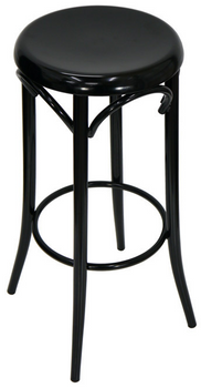 Bentwood Replica Thonet Metal Stool 76cm Bar Seat Black