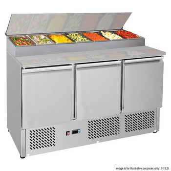 Three Door Compact Salad Prep Top (GNS1300D)