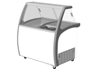 Exquisite SD235S2 Ice Cream Freezers with Glass Canopy