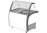 Exquisite SD325S2 Ice Cream Freezers with Glass Canopy