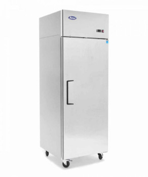 Stainless Steel Upright Top Mounted Double Door Freezer - Compact Unit 