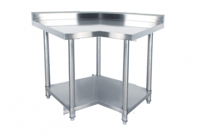 900mm Corner Bench with Shelf Underneath and Splashback (05-900L)