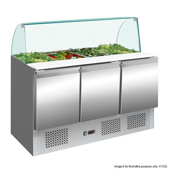 Compact Food Service Bar Three Door (S903GC)