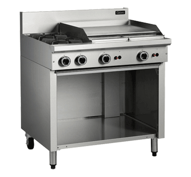 Cobra C9B 2 Burner Gas Cooktop with 600mm Griddle on Open Cabinet Base