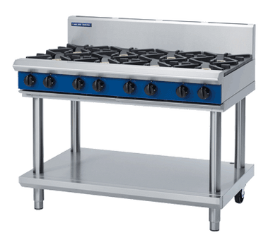 Blue Seal G518D-LS Gas Cooktop 8 Burner On Open Leg Stand Base