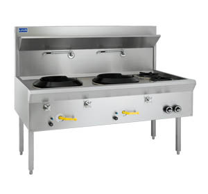 2 Hole Waterless Wok with 2 Open Burners