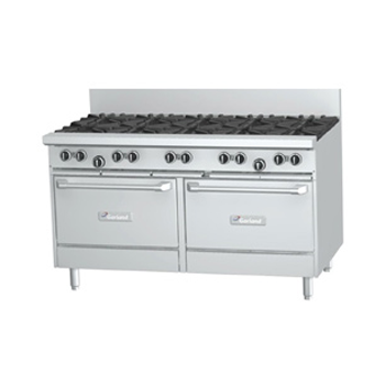 Garland GF60-10RR Restaurant Series Gas 10 Open Top Burners 2 Standard Ovens