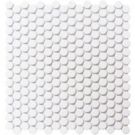 Roca CC Mosaics Penny Round Bright White 12 x 12 Mosaic UFCC109-12M