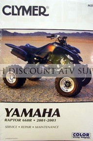 2001-2003 Yamaha YFM 660 Raptor CLYMER Service Repair Manual *FREE U.S. SHIPPING*