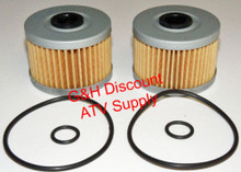 TWO 1995-2003 Honda TRX 400FW Foreman OIL FILTERS WITH O-RINGS *FREE U.S. SHIPPING*