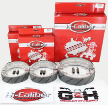 FRONT & REAR WATER GROOVED BRAKE SHOES SET +SPRINGS for the Honda 1985-1988 TRX 125 Fourtrax