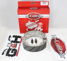 QUALITY WATER GROOVED FRONT Brake Shoes with Springs for the Honda ATC 200E 200ES Big Red Three-Wheel ATVs