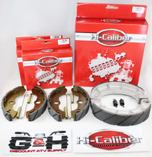 GROOVED FRONT and REAR Brake Shoes + Springs SET for the Honda 2004-2007 TRX 400 Rancher