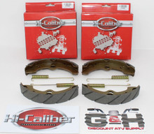 2 Sets WATER GROOVED FRONT BRAKE SHOES + SPRINGS for 1993-1998 Yamaha YFM 400 FW Kodiak 4x4 ATVs